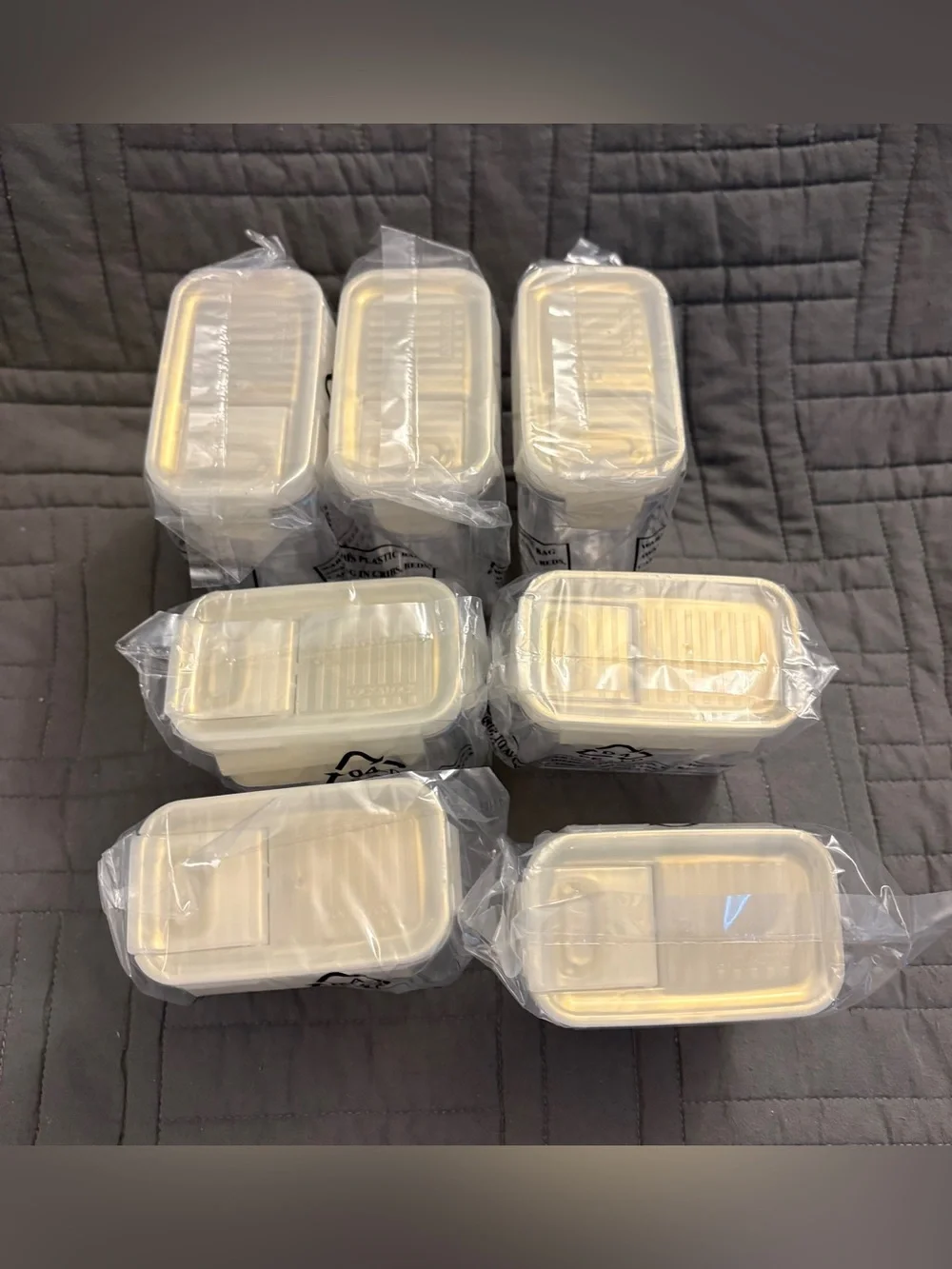 Lock N Lock Set Of 7 Spice Containers White Opal Lids 3 Large 4 Small New